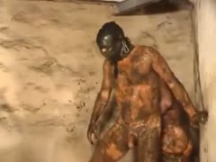 Masked men getting smelly because of nasty poop
